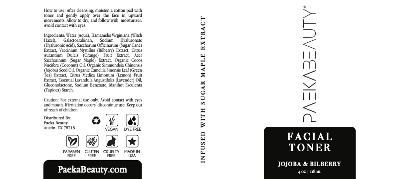 Facial Toner | Jojoba & Bilberry Extract