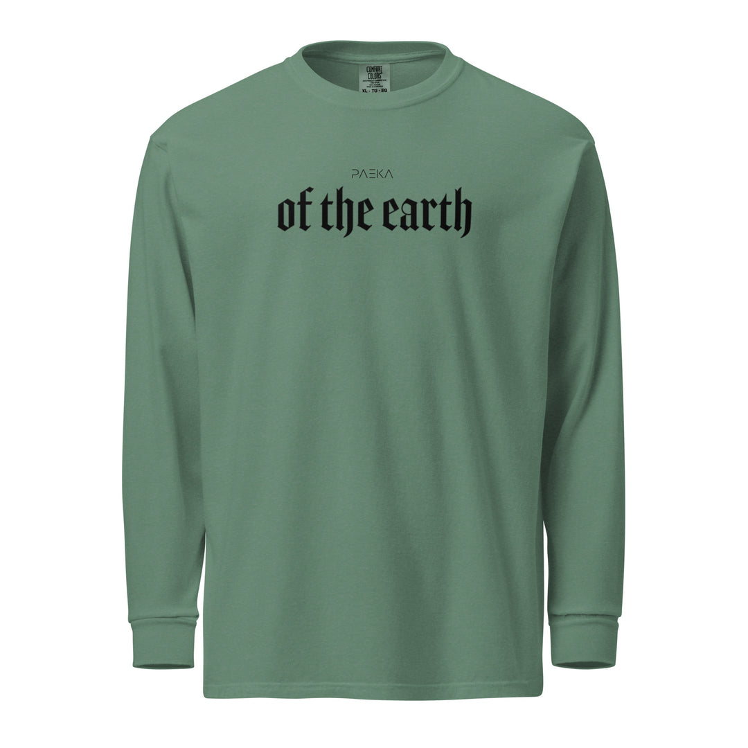 Garment-dyed heavyweight woman long-sleeve shirt