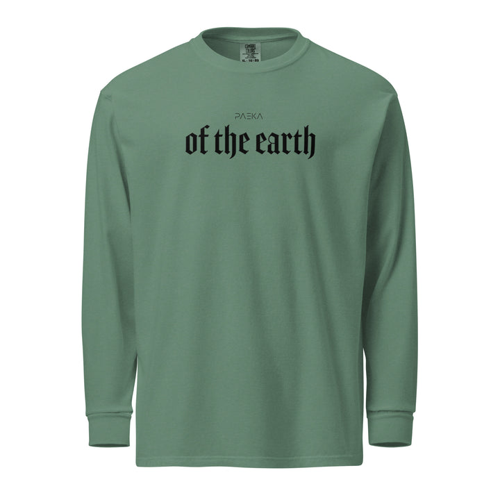 Garment-dyed heavyweight woman long-sleeve shirt