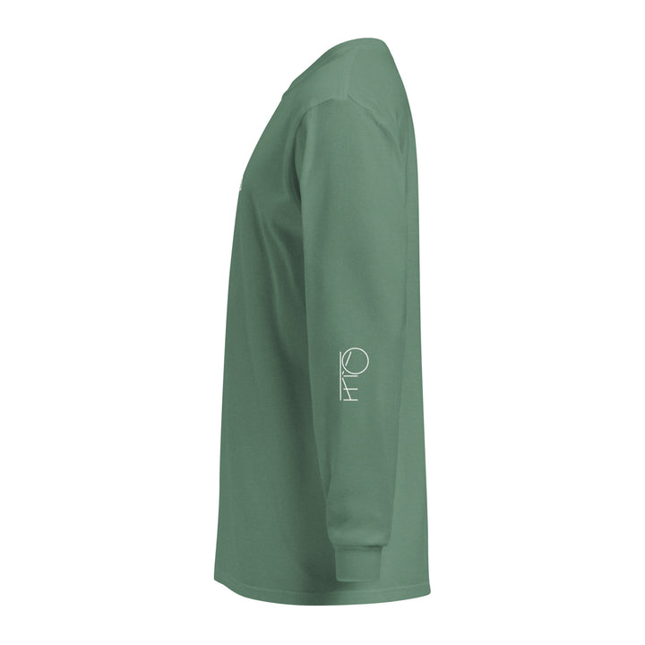 Garment-dyed heavyweight woman long-sleeve shirt