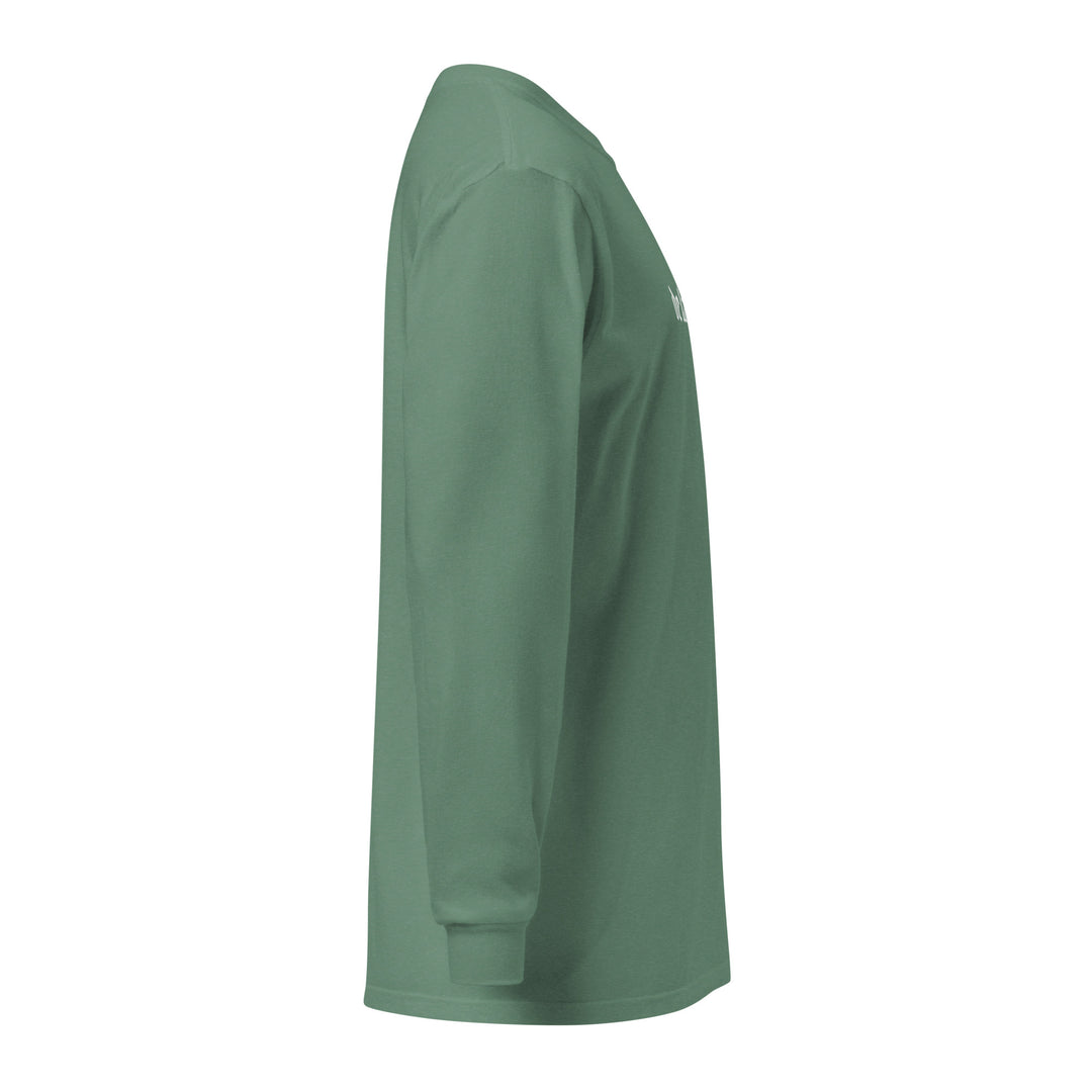 Garment-dyed heavyweight woman long-sleeve shirt